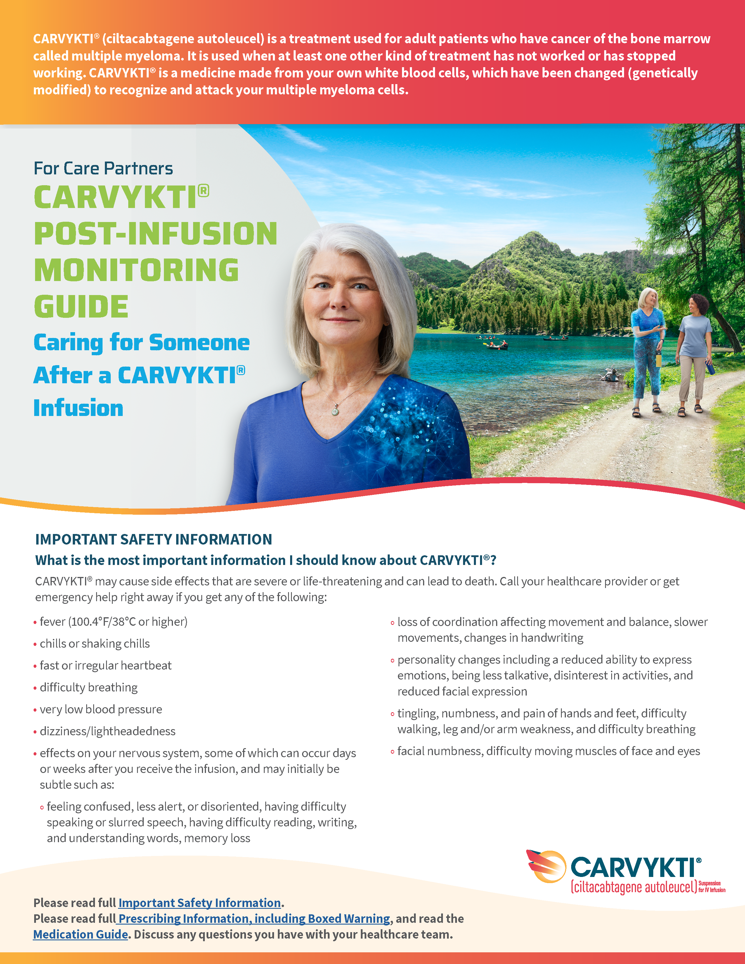 CARVYKTI® (ciltacabtagene autoleucel) monitoring for potential side effects